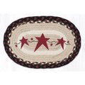 Capitol Importing Co 10 x 15 in MSP19 Primitive Stars Burgundy Printed Oval Swatch 81019PSB